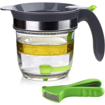 Сепаратор для відділення жиру 1 л, з пресом для часнику IVYHOME