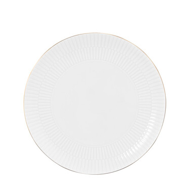 Тарілка для сніданку 22,5 см, біла із золотистим обідком Amina Goldrand Seltmann Weiden
