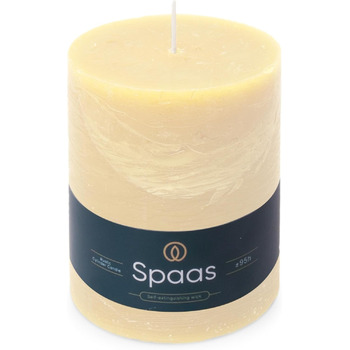 Свічка Spaas Rustic Pillar, 100/130 мм, 95 год, чорна (слонова кістка)