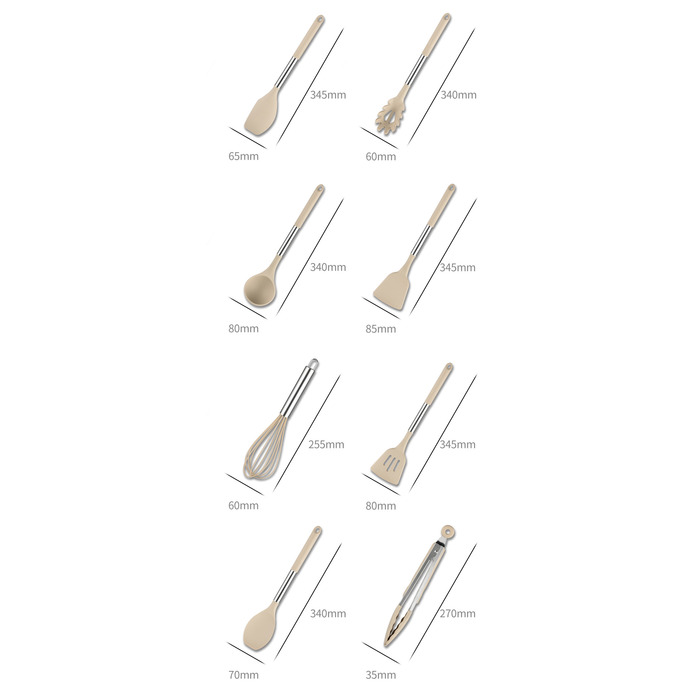 Набор кухонных принадлежностей, 13 предметов, бежевый FlyHigh