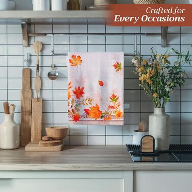 Набір із 3 багатоцільових кухонних рушників Барних рушників День подяки/Різдво (50 см x 70 см) (26 - Amarante, 50 x 70 см (Набір із 3 шт.)), 39 Hermine Noel