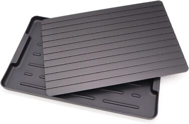 Дошка для розморожування 30 x 20 см з піддоном, чорний SYPEN