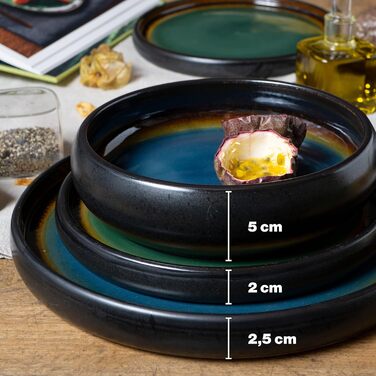 Набір посуду з кераміки Moritz & Moritz SOLID з 18 предметів 6 персон набір посуду з 6 обідніх, маленьких, глибоких тарілок набір посуду з 18 предметів