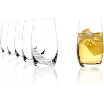 Набір склянок для води Stlzle Lusatia Event / Набір з 6 склянок для води Сейф для посудомийної машини/Набір склянок для пиття Кришталевий келих/Набір склянок для соку Ударостійкий (205 мл)