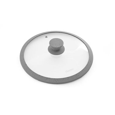 Кришка Fissman ARCADES 24 см з силіконовим ободом сірий (9986)