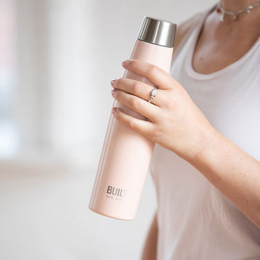 Бутылка металлическая Built Mindful, с двойными стенками, бежевая, 540 мл