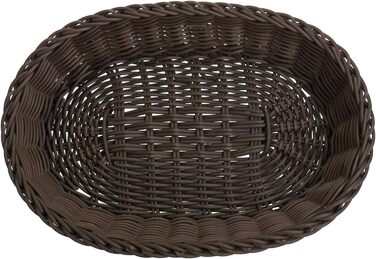 Багатоцільовий кошик, підходить для готелів і громадського харчування, овальний, приблизно 32 x 23 x 7 см, коричневий Saleen