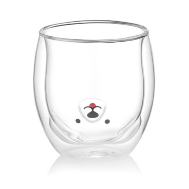 ARDESTO Набір чашок з подвійними стінками Animals, 300мл, 2шт, боросилікатне скло, прозорий