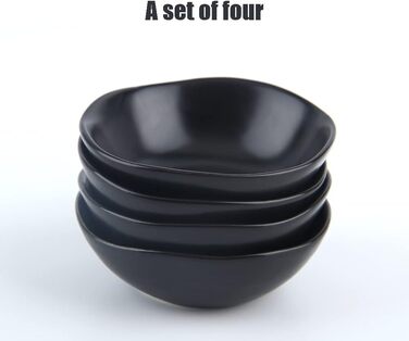 Керамічні тарілки для соусу 4 шт чорний XinHuiGY