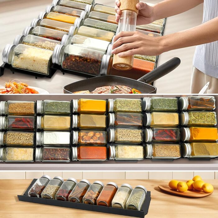 Органайзер для спецій на 24 предмети чорний Aonext