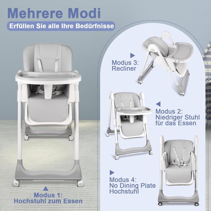 Дитячий стільчик для годування від 6 місяців ONNWIN