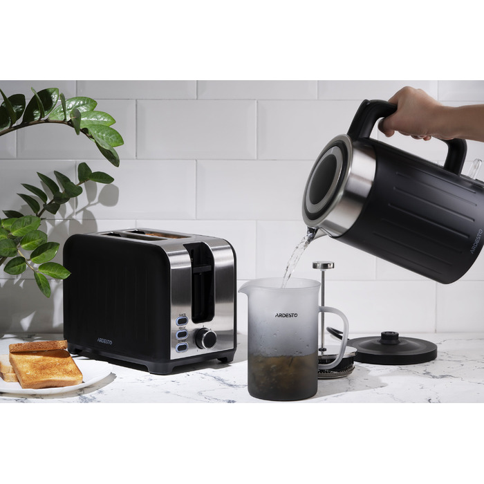 ARDESTO Электрочайник EKL-F18B/1.7л/2200Вт/strix контроль/черный