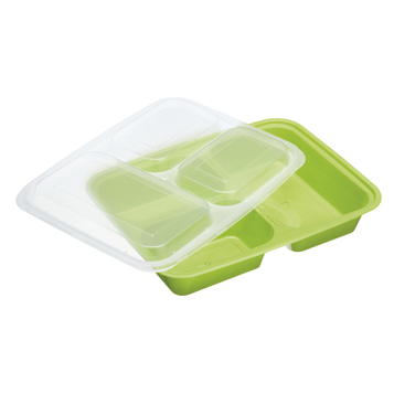 Ланч-бокс на 3 секції Kitchen Craft, пластик, 19 x 24,5 x 4 см