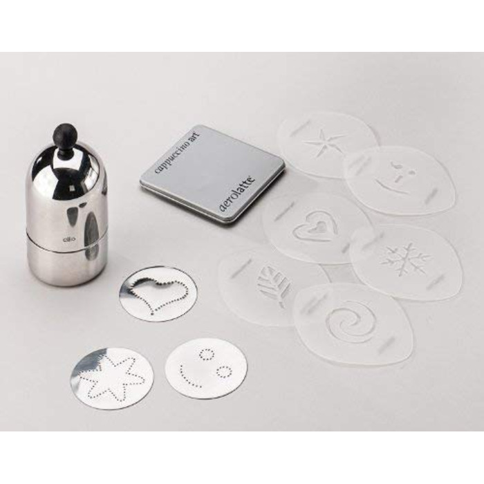 Декоратор для прикрас Полірований декоратор капучино Декоратор цукрової пудри, срібло, 201307