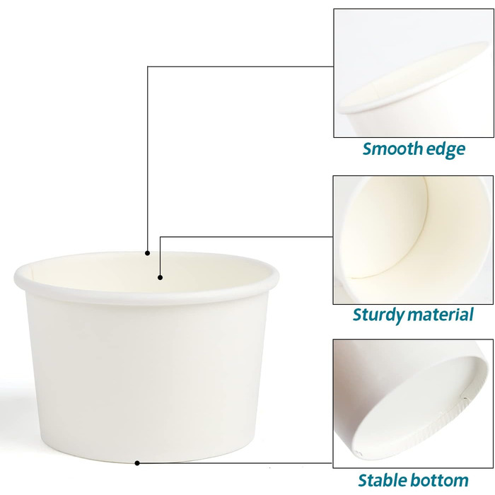 Набір паперові стаканчики для морозива 60 шт. 85 мл VEYLIN