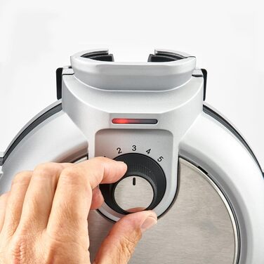 Вертикальна вафельниця для ідеальних бельгійських вафель, 5 рівнів підрум'янювання на вибір, 2-кратне антипригарне покриття, без зайвого тіста, нержавіюча сталь