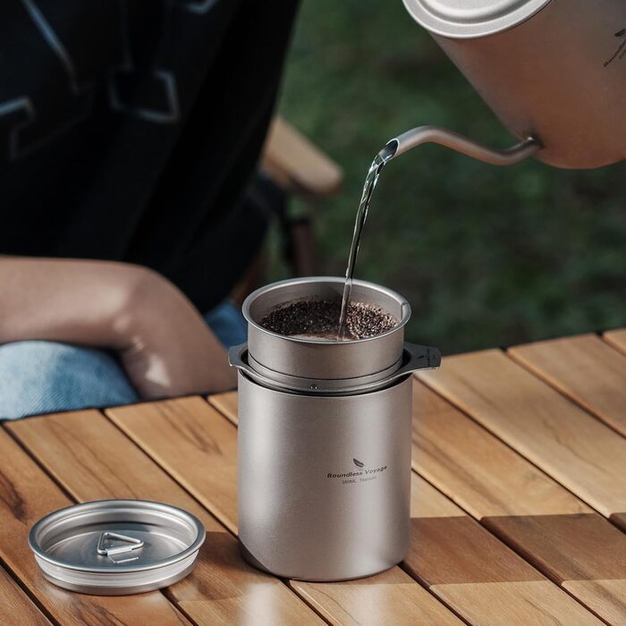 Титановая чайная чашка с двойными стенками 350 мл iBasingo