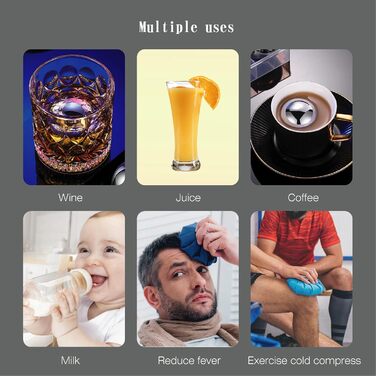 Кубиків льоду з нержавіючої сталі для віскі 2 шт SAICOOS