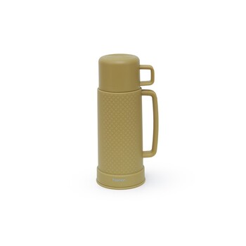 Термос Fissman 600 мл, цвет зеленый пластиковый корпус со стеклянной колбой (19853)