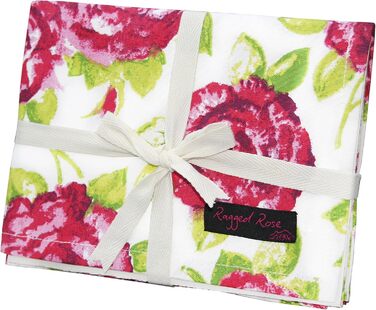 Різдвяні кухонні рушники Ragged Rose, бавовна (70x50x1 см, білі з рожевим)