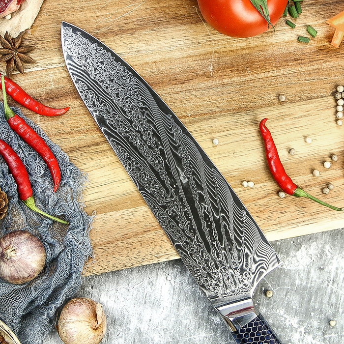 Профессиональный нож шеф повара из дамасской стали GRILLI 777141 Код: 012314