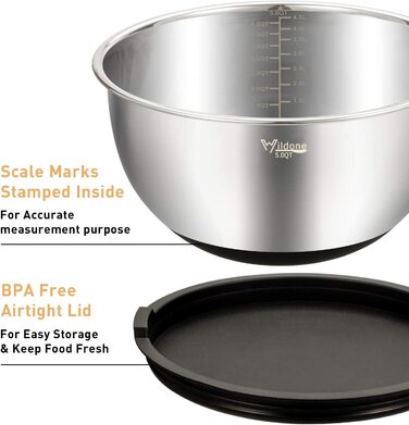 Набор мисок с крышками, 5 предметов Vialex