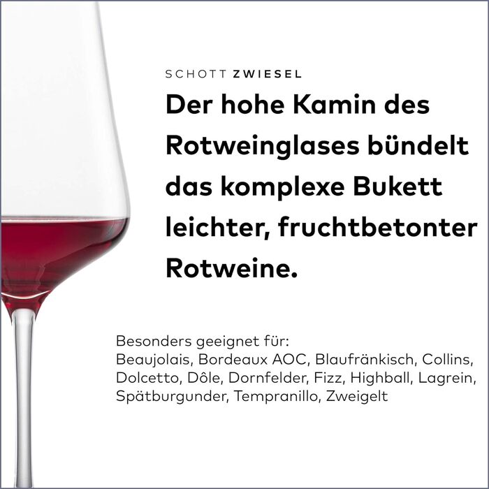 Бокал для белого вина SCHOTT ZWIESEL Fine (набор из 6 шт.), стильные бокалы для белого вина, бокалы из тританового хрусталя, пригодные для мытья в посудомоечной машине, сделано в Германии (арт. No 113758) (486 мл)