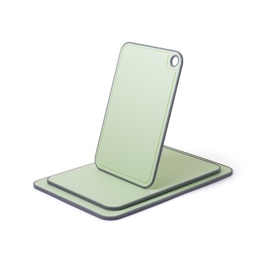 Набор из 3-х разделочных досок Fissman 41х28, 36х24, 31х20, цвет Зеленый пластик, ТПР (8056)