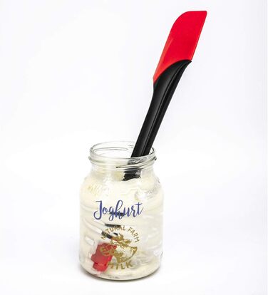 Миска для випічки Westmark 3,5 л - з носиком - кришка з двох частин - миска для змішування без бісфенолу А, нековзна та придатна для миття в посудомийній машині (червона/біла) (біла/червона, набір зі скребком)