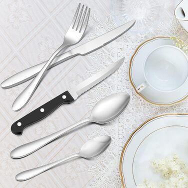 Набор столовых приборов на 6 персон, 36 предметов с ножом для стейка Herogo