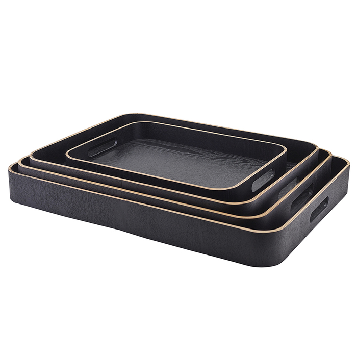 Піднос 45.5*36 см, чорний шпон, GenWare