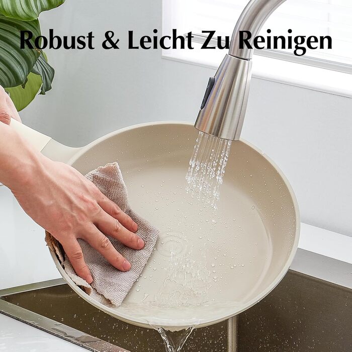 Сковорода 28 см з кришкою, керамічне покриття Redchef