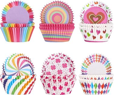 Набор из 300 бумажных формочек для мафинов, разноцветный Xespis