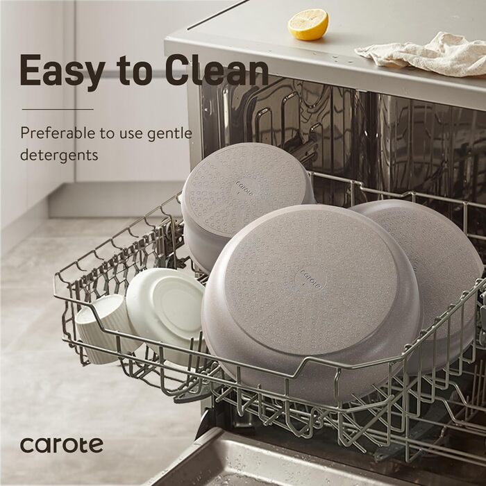 Набір кухонного посуду 19 предметів, сіро-коричневий CAROTE