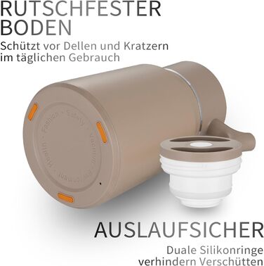 Термос-кавник 1,5 л нержавіюча сталь, хакі VETIN