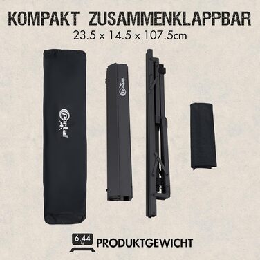 Складной кемпинговый стол 108 х 71 см черный Portal