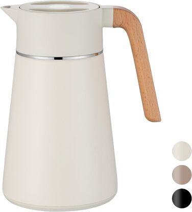 Термоглечик з чайним фільтром 1,5 л, кремовий VETIN