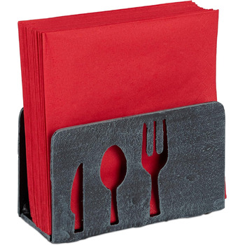 Тримач для серветок сірий Relaxdays