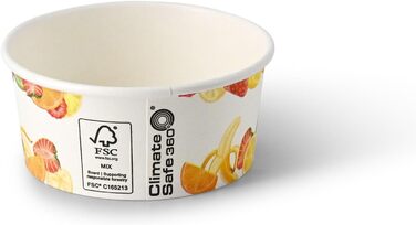 Картонні стаканчики для морозива BIOZOYG 50 шт. 100 мл Десертні стаканчики з покриттям Одноразові стаканчики для снеків Стаканчики для морозива Вафельні стаканчики Десертні одноразові стаканчики Морозиво Заморожений йогурт Фрукти Кафе-морозиво (100 мл (10