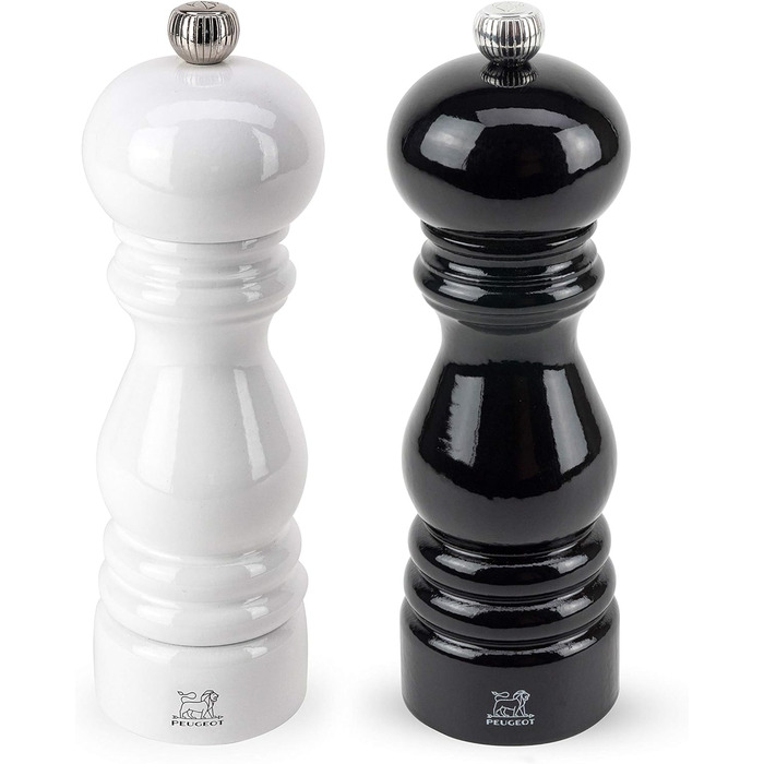 Мельница для перца и соли черная/белая, 18 см