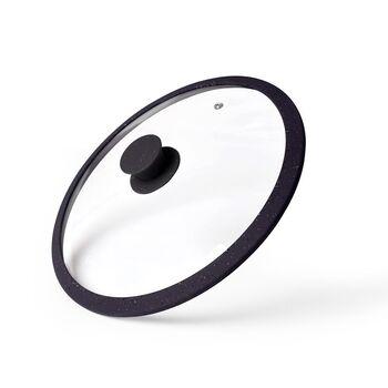 Кришка Fissman ARCADES 26 см з силіконовим ободом чорний (9919)