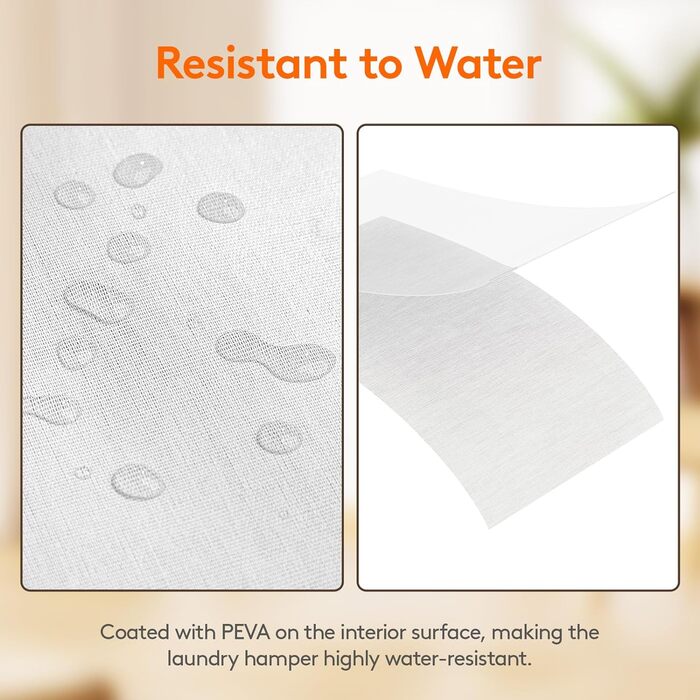 Кошик для білизни Lifewit з 2 предметів 80 л Мішок для білизни, Ящик для білизни Контейнер для білизни Збірник білизни Комод для білизни Кошики для білизни для квартири, гуртожитку, каравану Пральня, білий 2 x 80 л