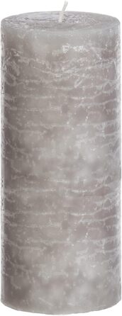 Набір із 4 свічок-стійок Brandsseller 7 x 10 см Однотонні та виготовлені з парафіну Сільські свічки з тривалим часом горіння Декоративні свічки для прикраси столу, Різдва та вечірок (7 x 18 см Набір із 4 шт. , сірі)