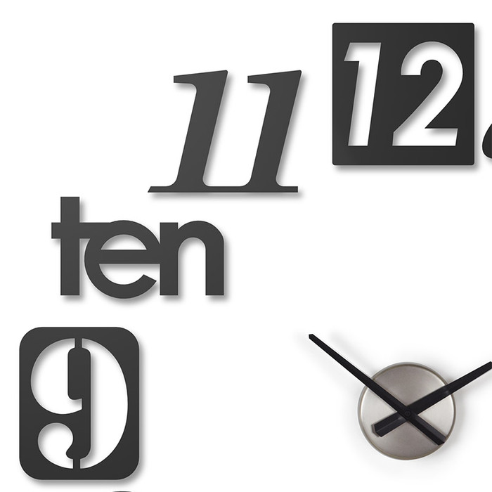 Годинники настінні 81,9х81,9х5 см чорні Nubra Umbra