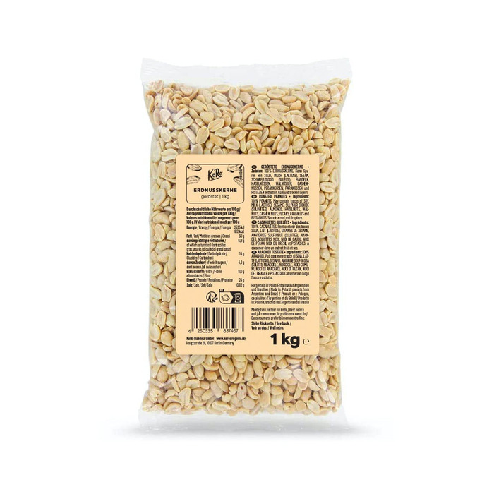 Смажений арахіс без солі та олії 1 кг KoRo