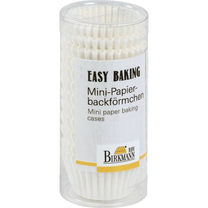 Набір форм для випічки міні-маффинов, 200 шт, 4,5 см, білий, Easy Baking RBV Birkmann