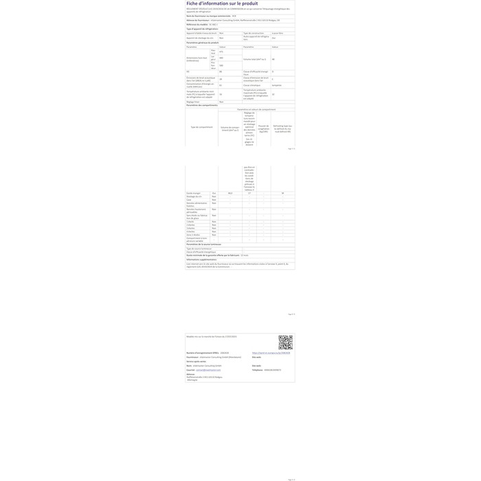 Міні-холодильник зі світлодіодним освітленням 48 л чорний HCK