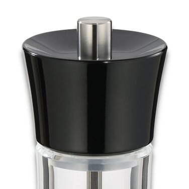 Регульований помел від дрібного до грубого, Керамічна шліфувальна машина Zassenhaus Зроблено в Німеччині , Ручний млин для перцю , Вже наповнений , Акрил чорний