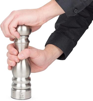 Паризький шеф-кухар u'Select 22 см перець - Виготовлений з нержавіючої сталі - 6 попередньо встановлених помелів - (сільовий млин, нержавіюча сталь)