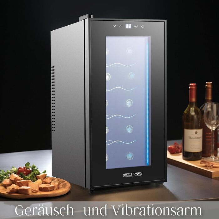 Винний холодильник зі світлодіодним освітленням до 10 пляшок Echos